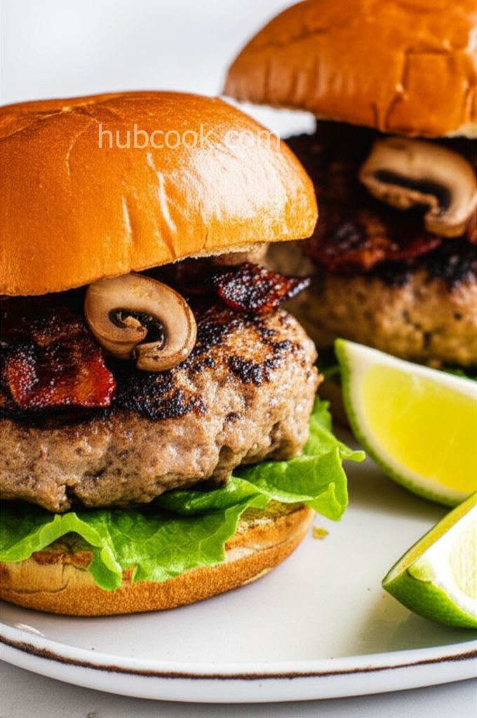 Bacon-Mushroom Turkey Burger