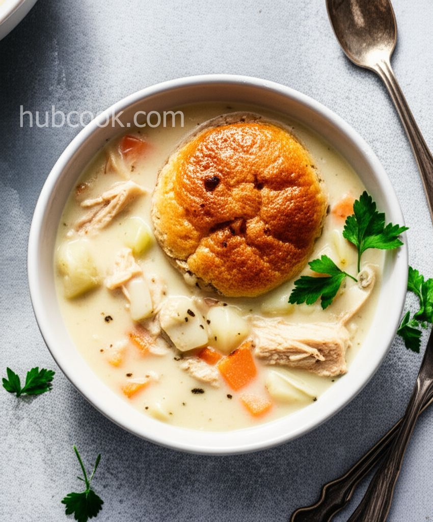 Biscuit-Topped Chicken Pot Pie Soup