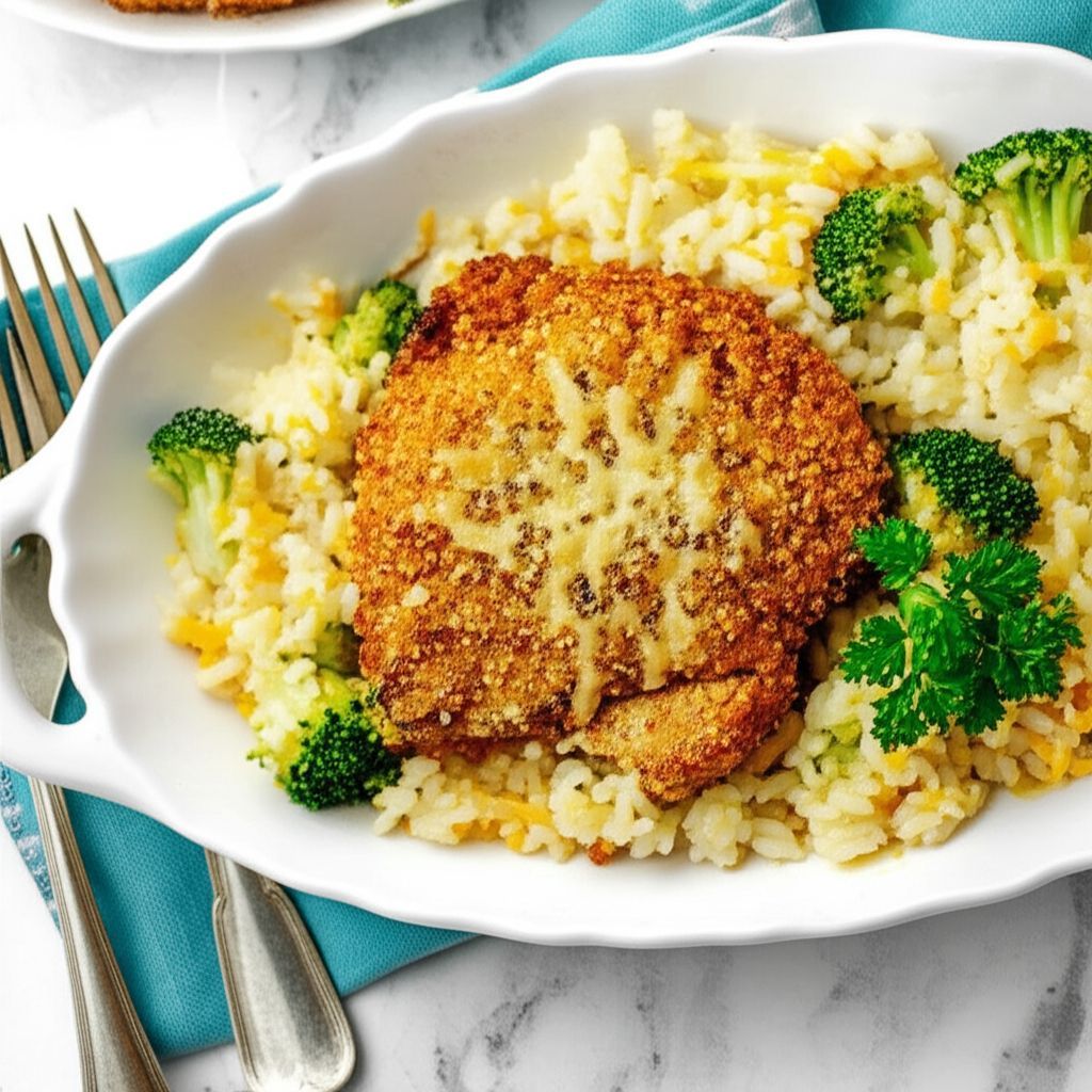 Garlic-Herb-Crusted Pork Chop Dinner for One