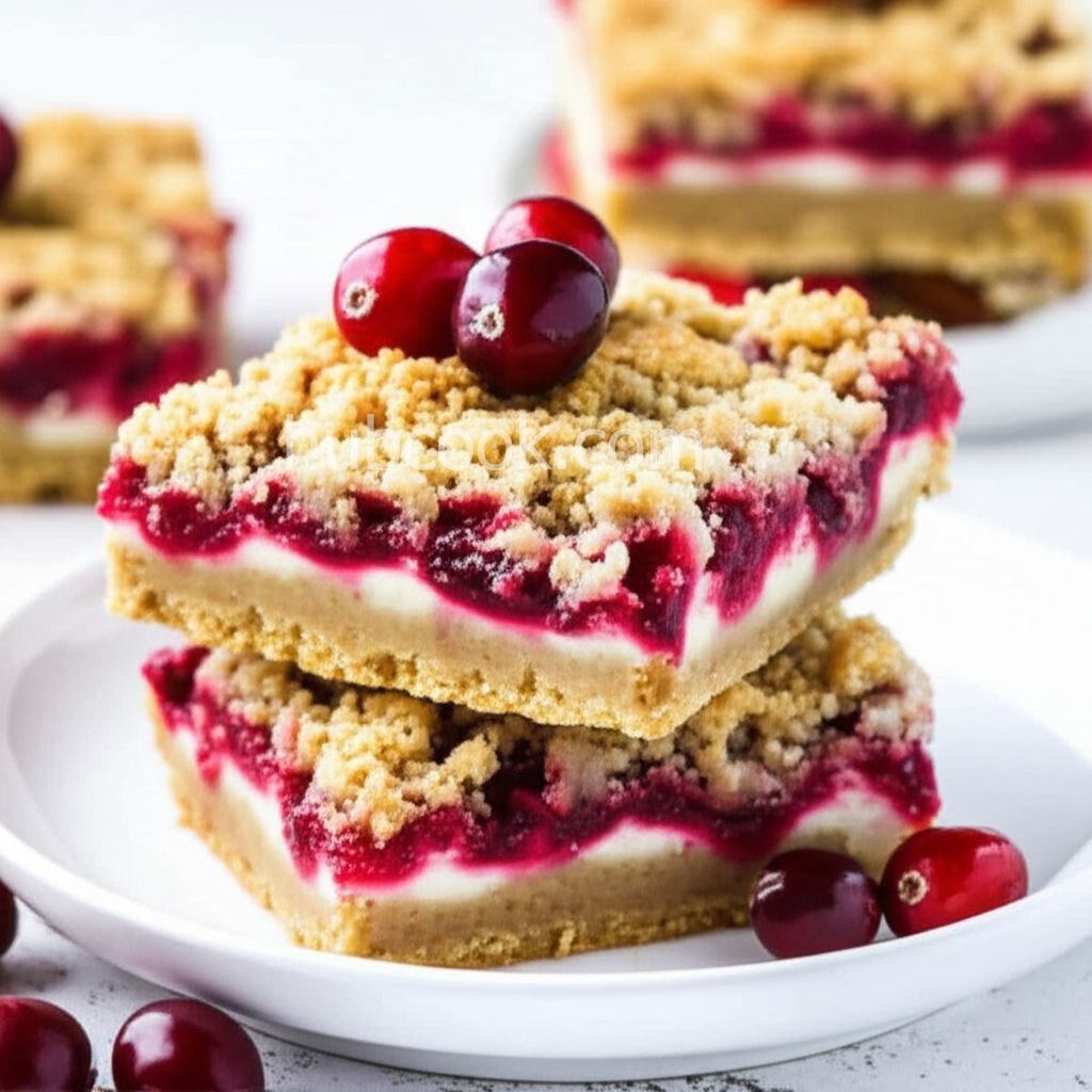 Keto Cranberry Streusel Bars