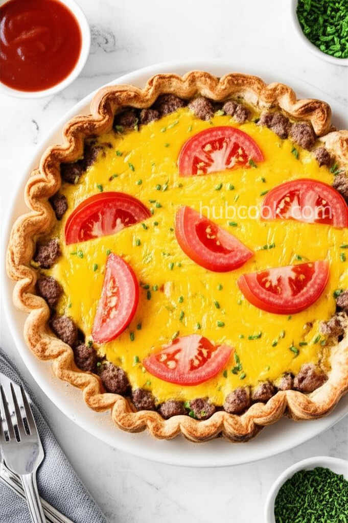 Sausage Crusted Quiche with Hash Browns