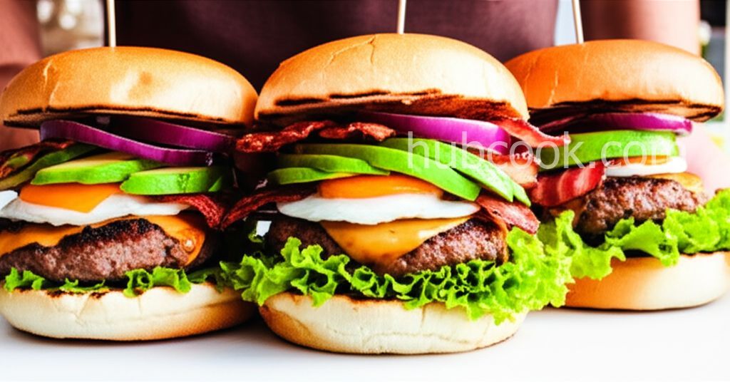 Bacon, Egg, and Avocado Burgers