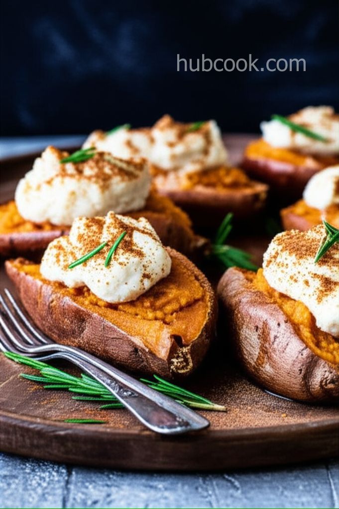 Cinnamon Scented Stuffed Sweet Potatoes