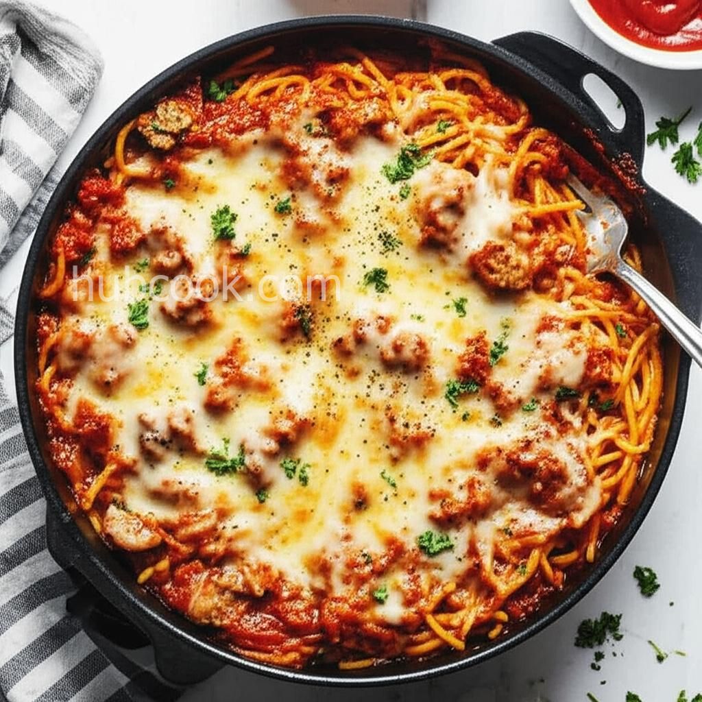 Creamy Baked Spaghetti