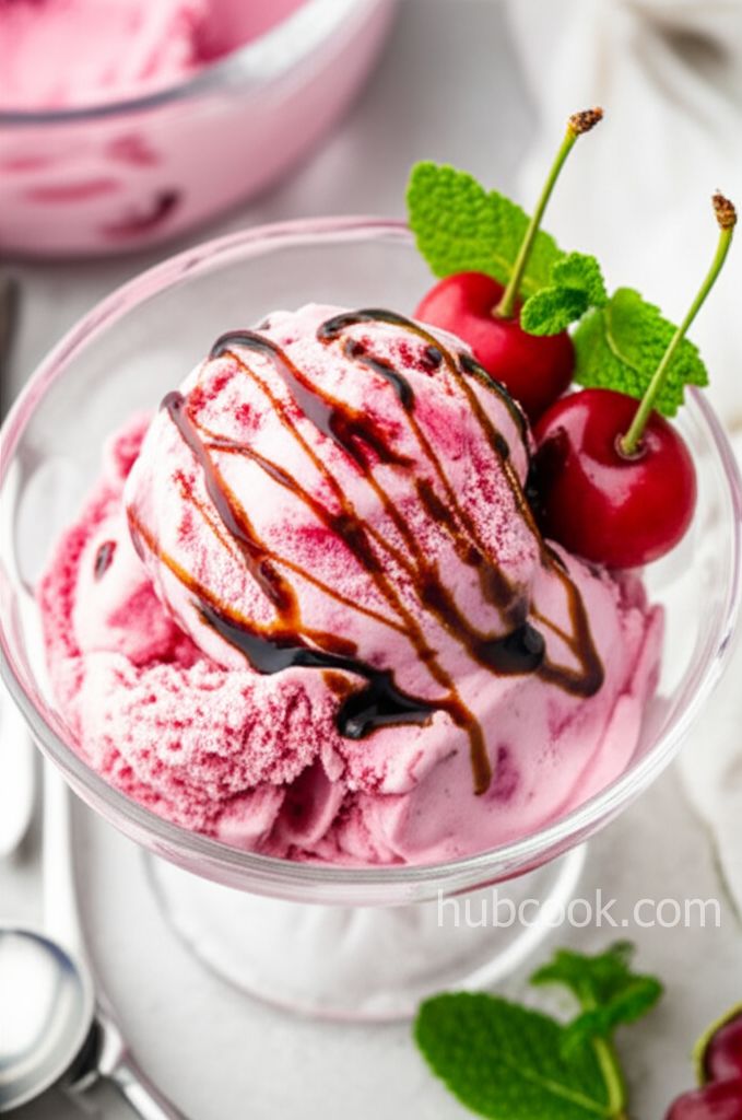 Homemade Cherry Ice Cream
