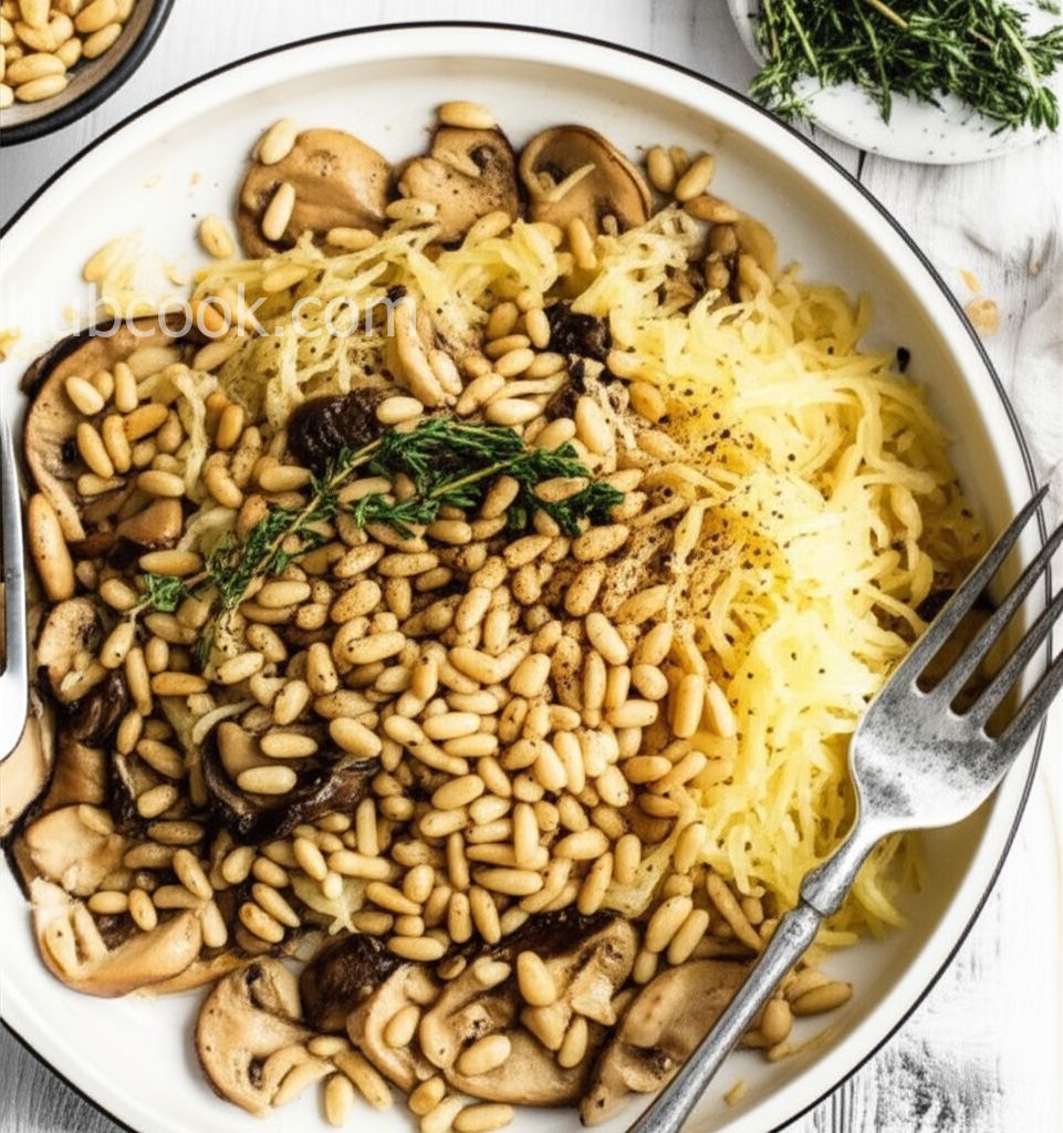 Instant Pot Spaghetti Squash with Sauteed Mushrooms