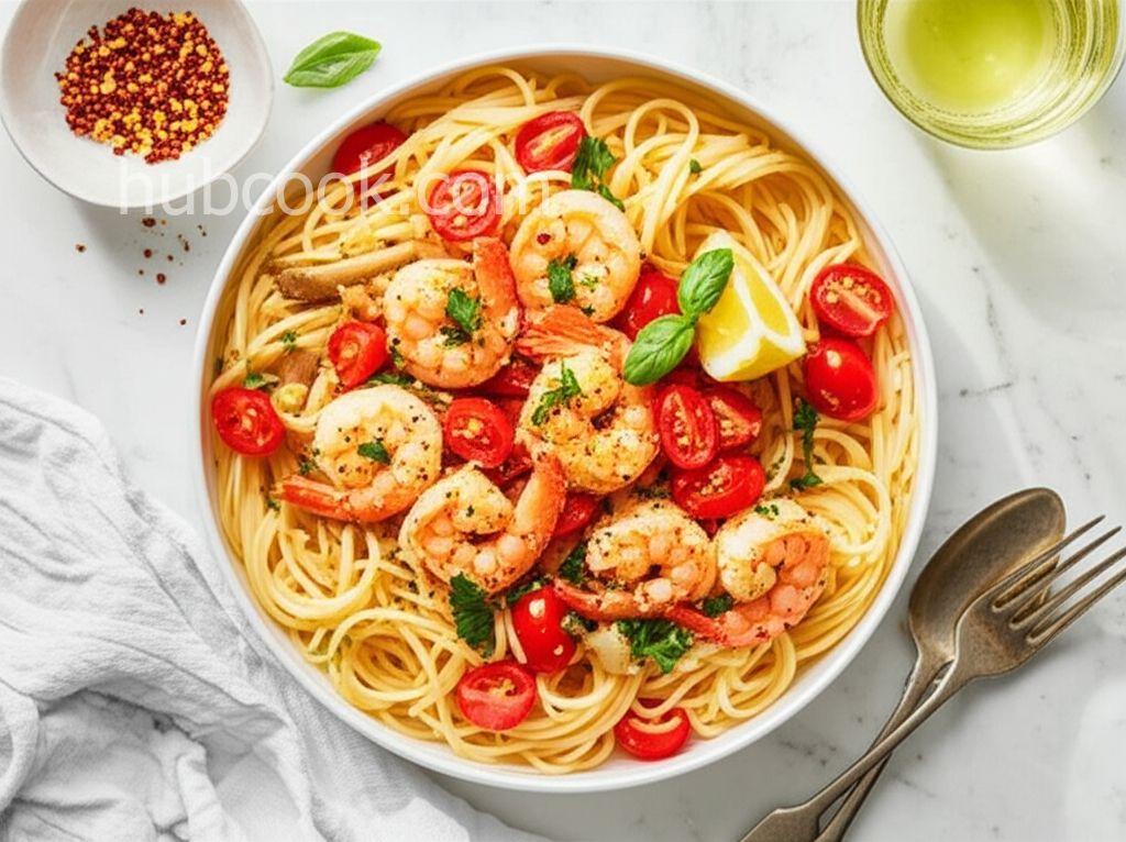 Shrimp Scampi with Linguini