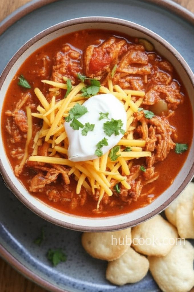 Smoky Shredded Chicken Chili
