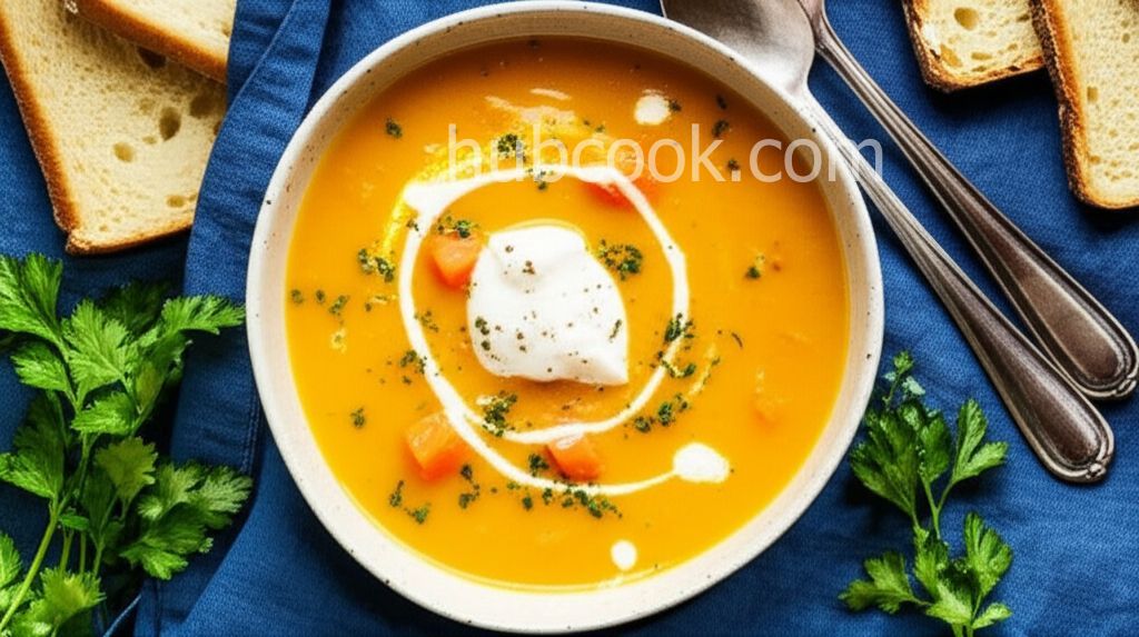 Vegetarian Thanksgiving Soup with Carrots, Ginger, and Coconut