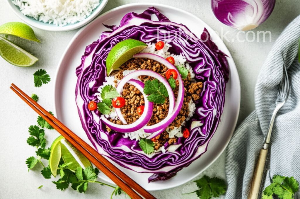 Vietnamese Beef and Red Cabbage Bowl
