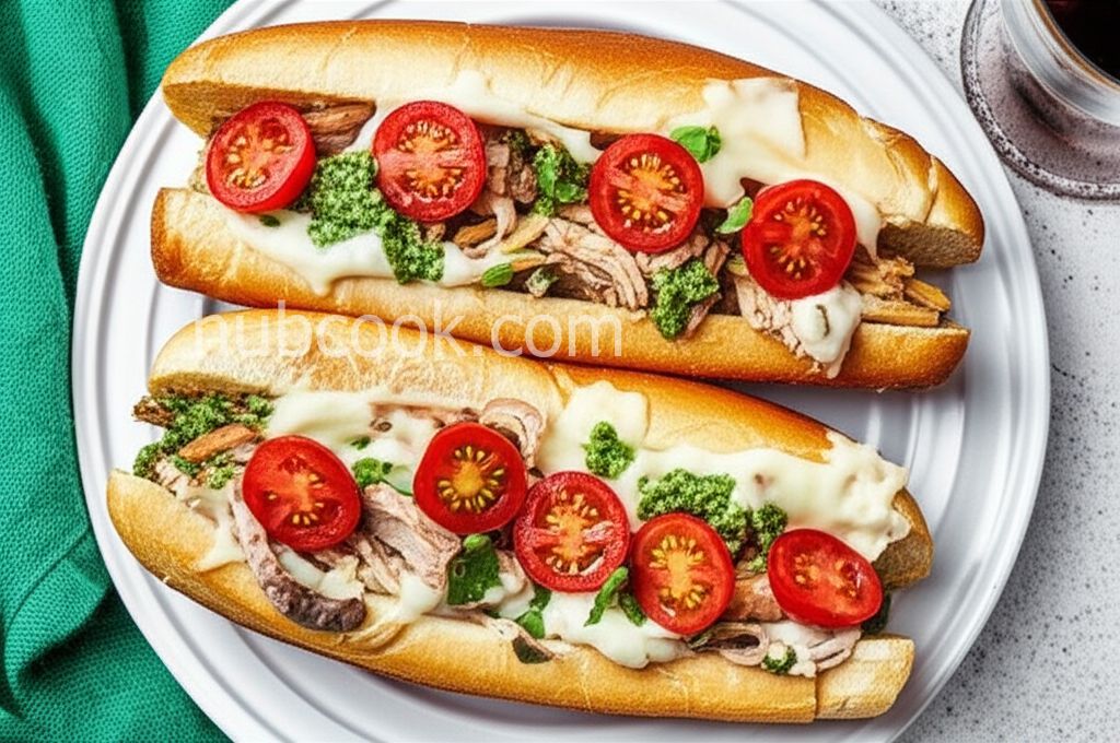 Pulled Pork Pesto Sandwich