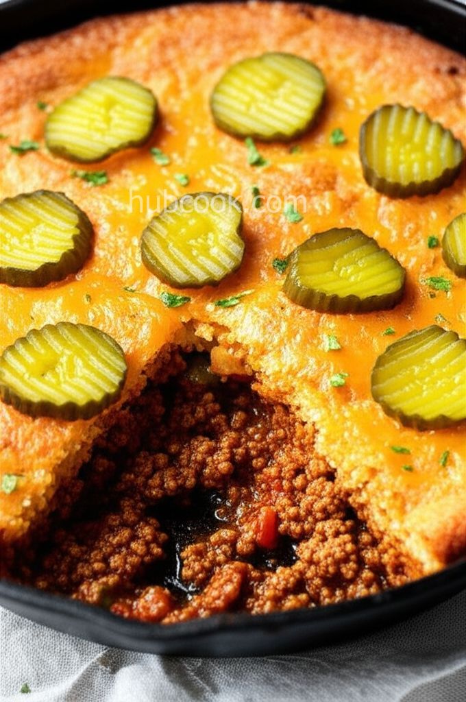 Sloppy Joe Skillet Cornbread Casserole