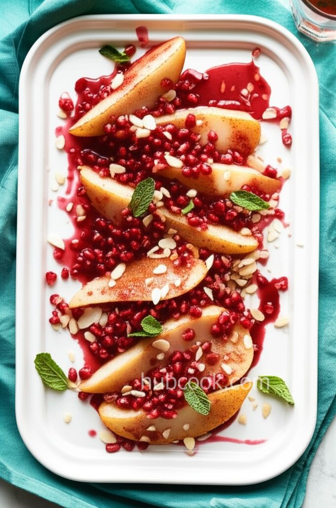 Spiced Pears and Pomegranate