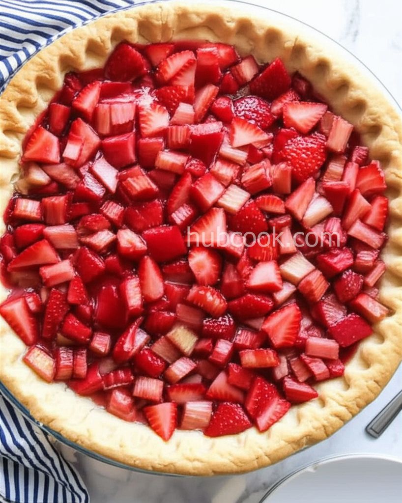 Strawberry Rhubarb Custard Pie