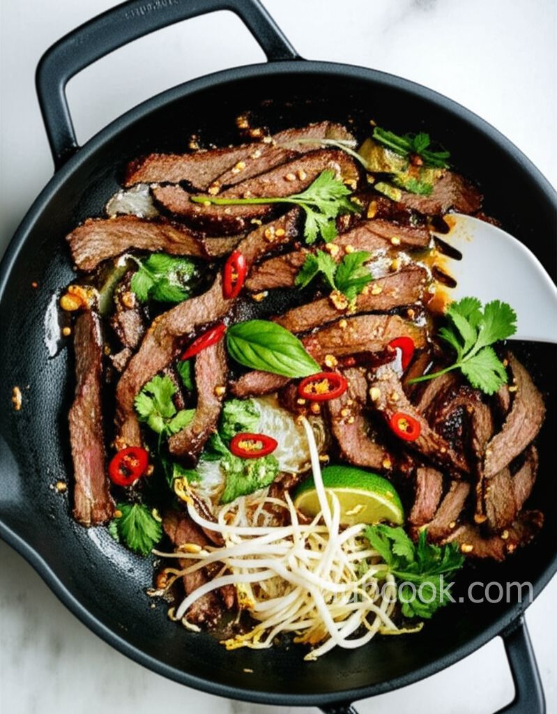 Vietnamese Lemongrass Beef and Noodles