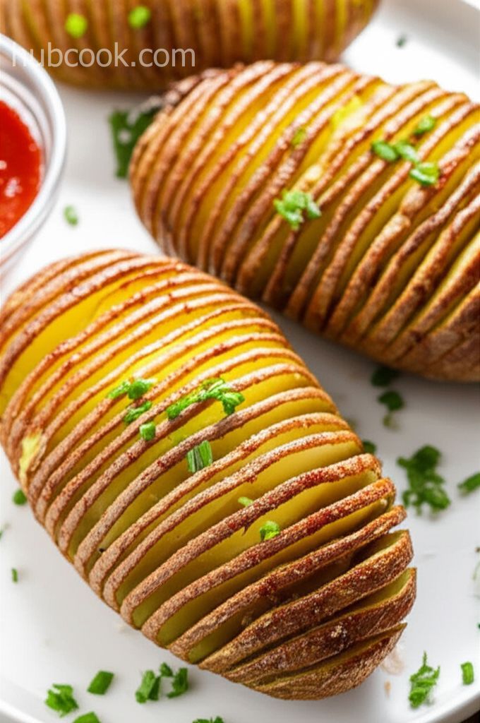 Hasselback Air Fryer Potatoes