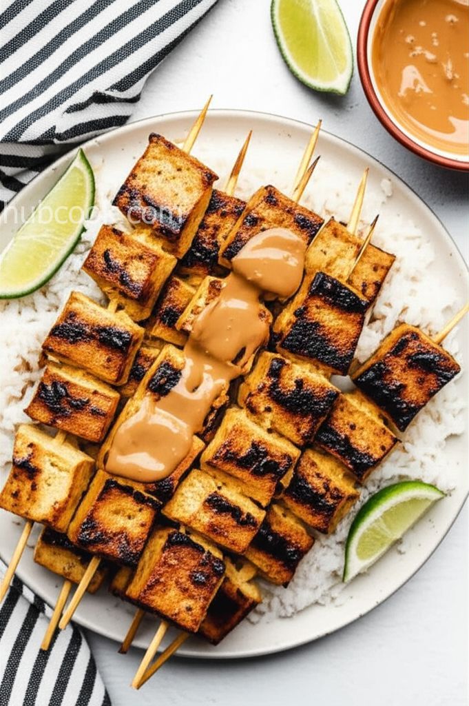 Tofu Satay with Peanut Sauce