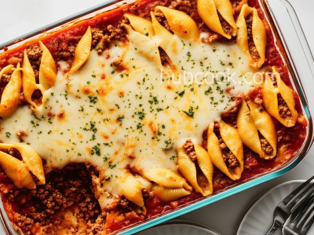 Unstuffed Shells Pasta Bake