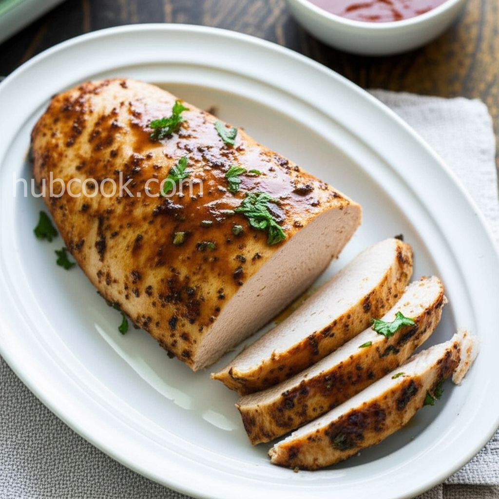 Baked Turkey Tenderloin with Herb Sauce