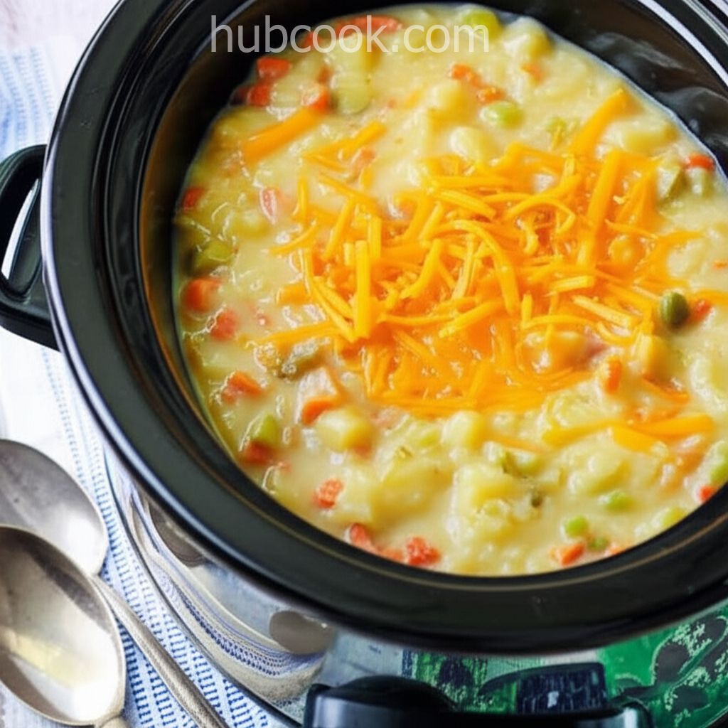 Creamy Slow Cooker Potato Cheese Soup