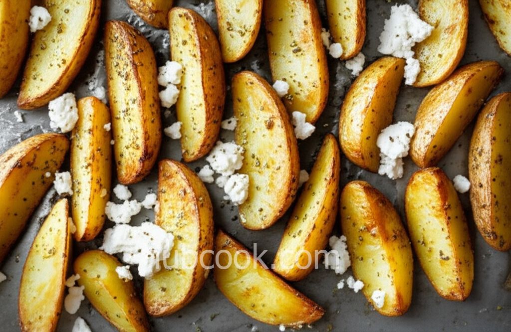 Herbed Greek Roasted Potatoes with Feta Cheese