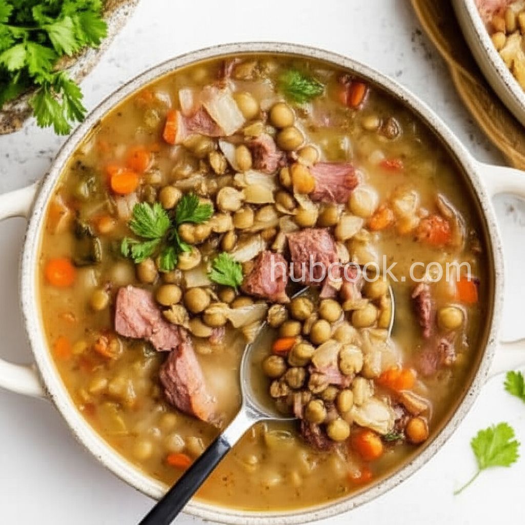 Holiday Spiral Ham and Lima Bean Soup