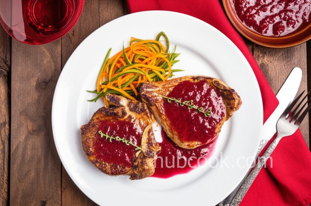 Pork Chops with Raspberry Sauce