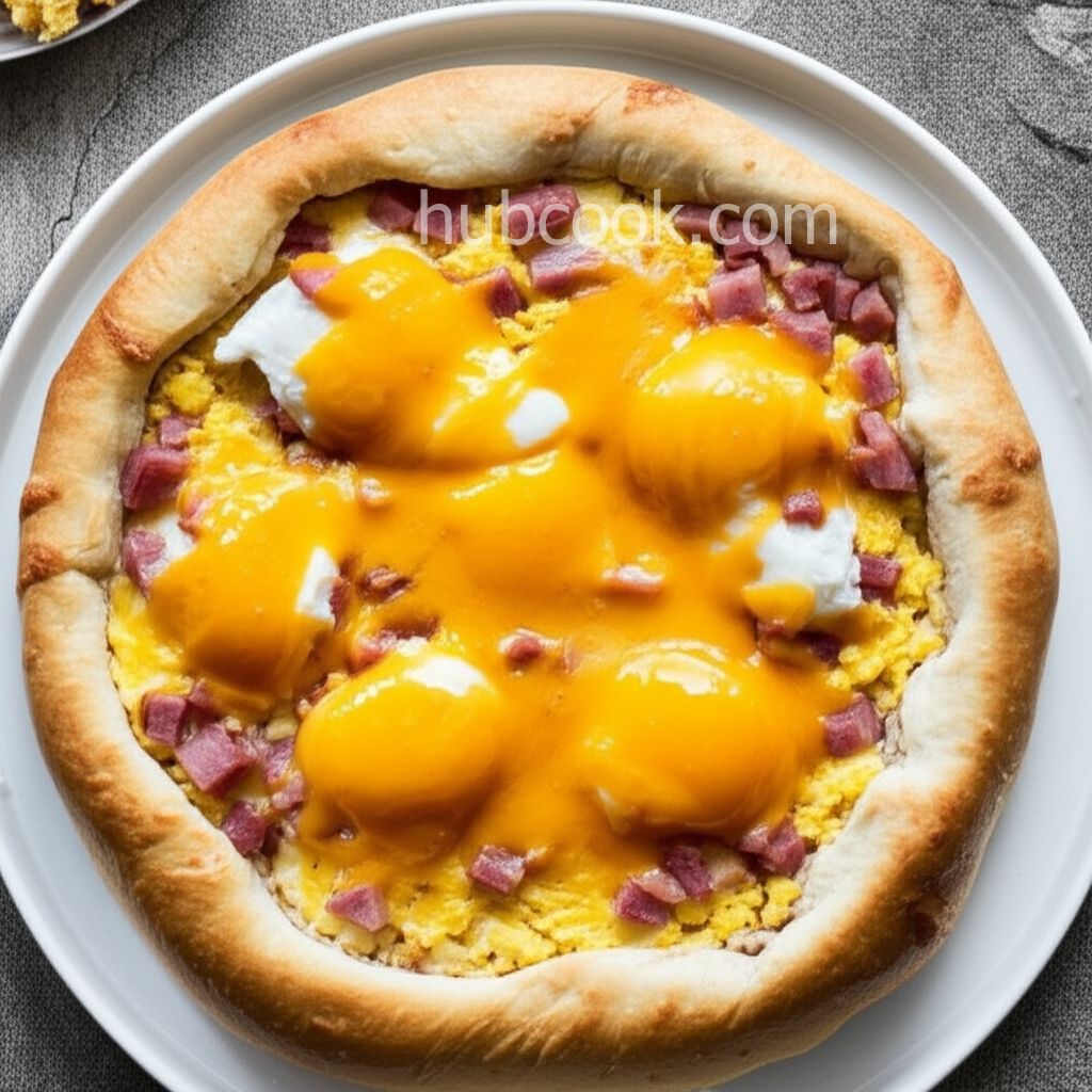 Eggs Benedict Breakfast Pizza