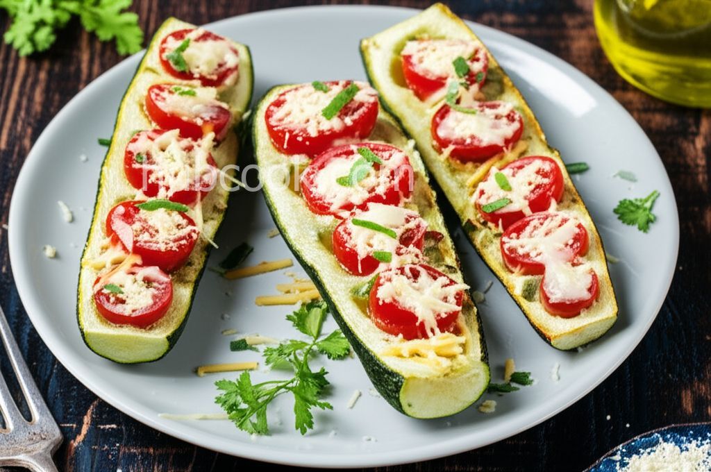 Vegetarian Zucchini Boats