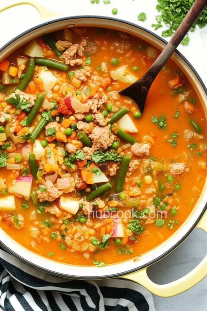 Ground Turkey and Red Potato Veggie Soup