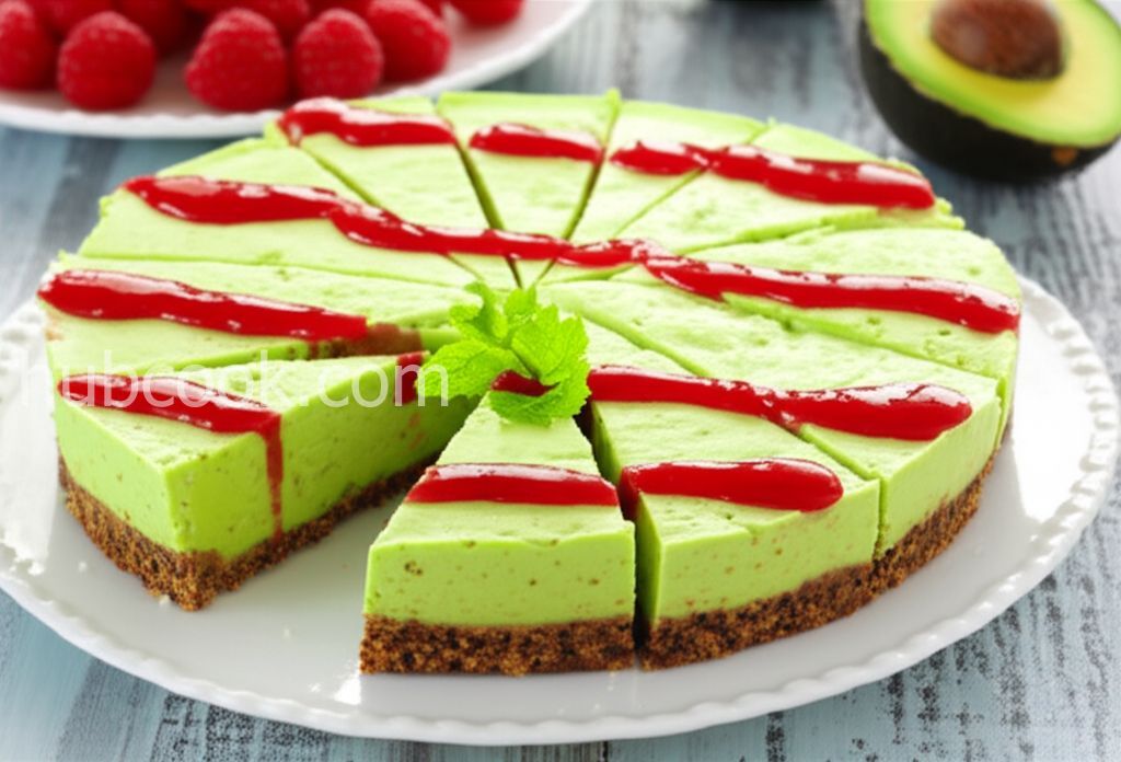 Avocado Cheesecake with Walnut Crust