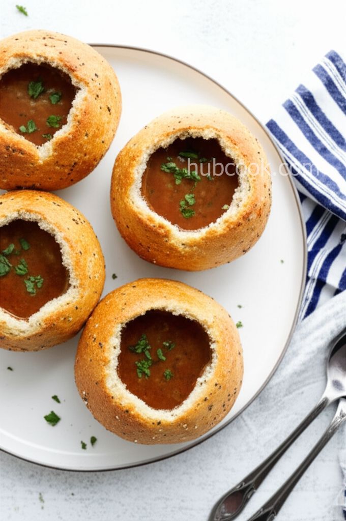 Two-Ingredient Dough Bread Bowls for Soup