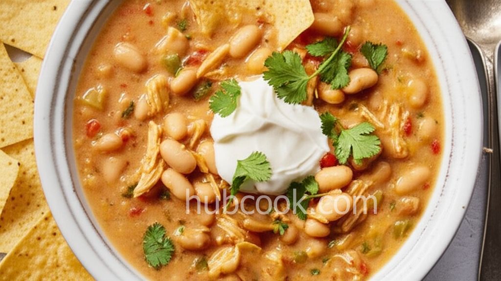 White Chicken Chili with Salsa