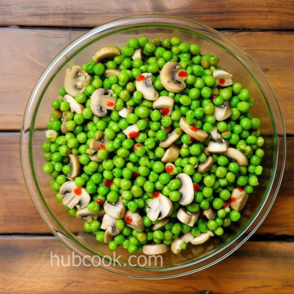Ed's Secret Pea and Mushroom Salad