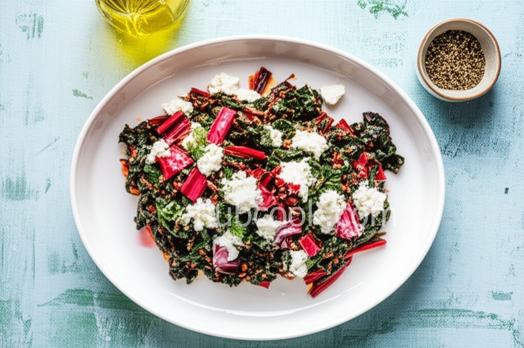Red Chard with Feta and Tomatoes