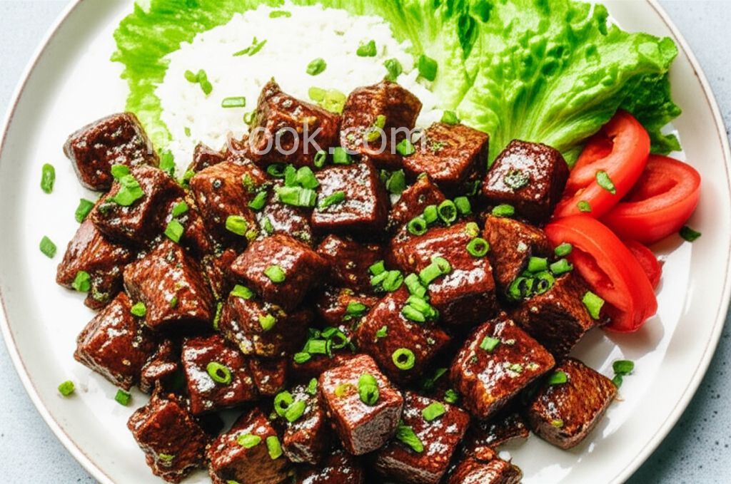 Asian Garlic Beef Cubes (Vietnamese Bo Luc Lac or Shaking Beef)