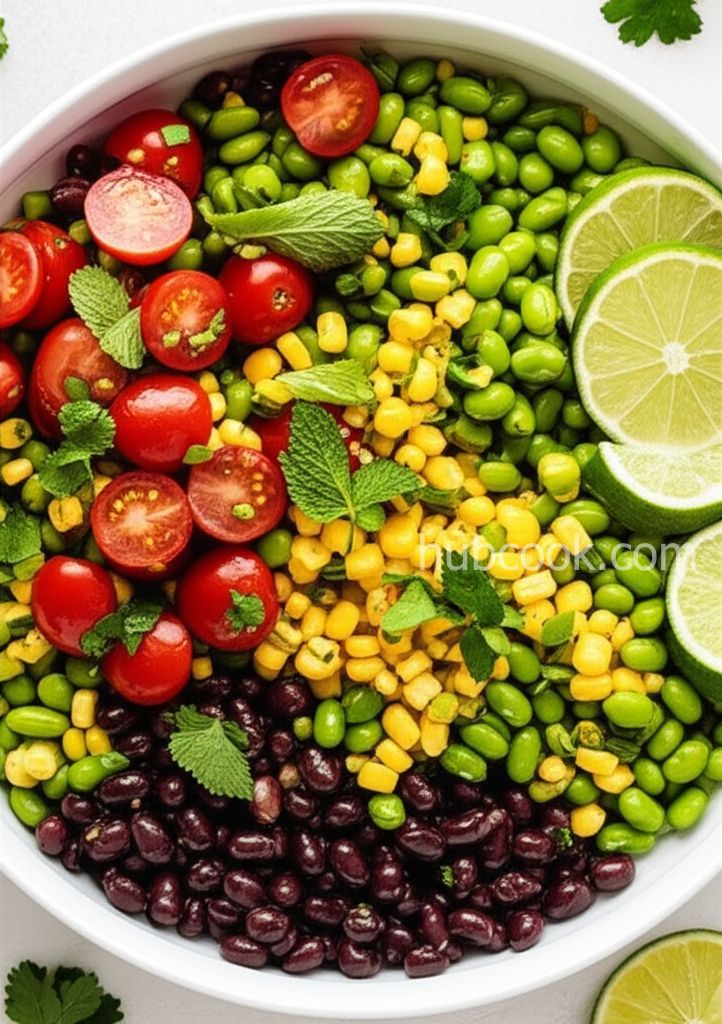 Edamame, Corn, and Black Bean Salad