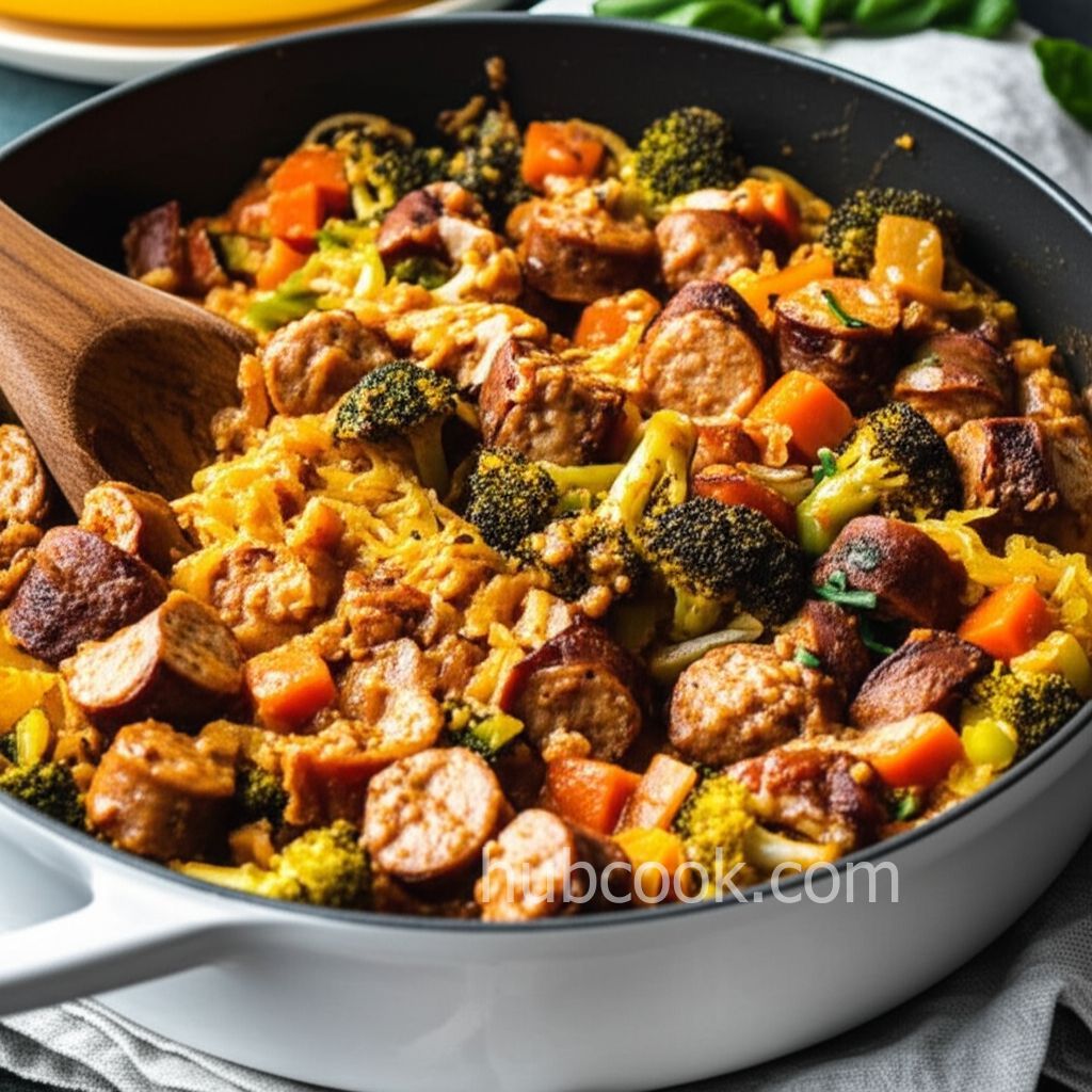 Smoked Sausage with Spaghetti Squash