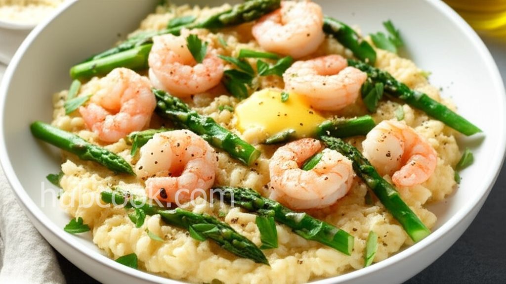 Garlic Shrimp and Asparagus Risotto