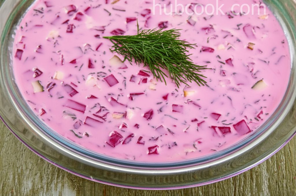 Lithuanian Šaltibarščiai (Cold Beet Soup)