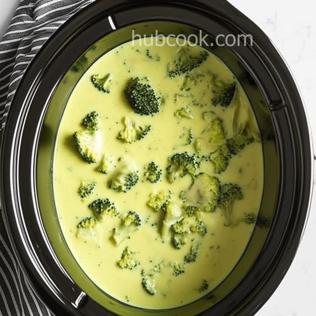 Slow Cooker Cream of Broccoli Soup