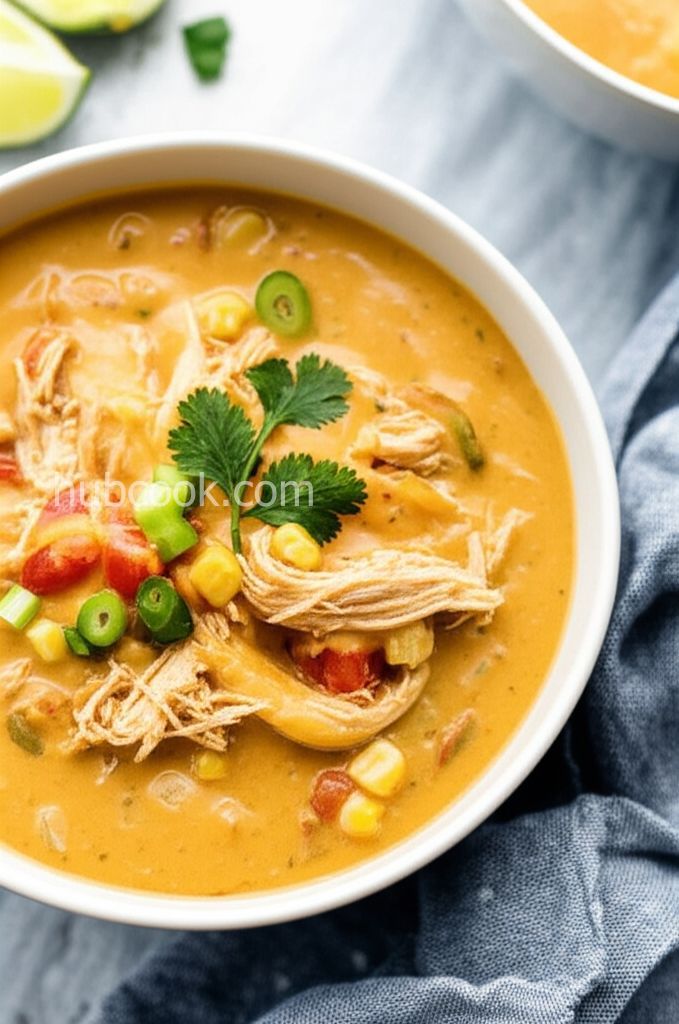Slow Cooker Creamy Chicken Taco Soup